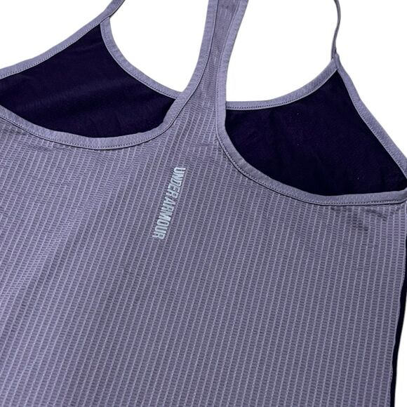 Under Armour Purple Racerback Tank Top XS - Picture 3 of 6